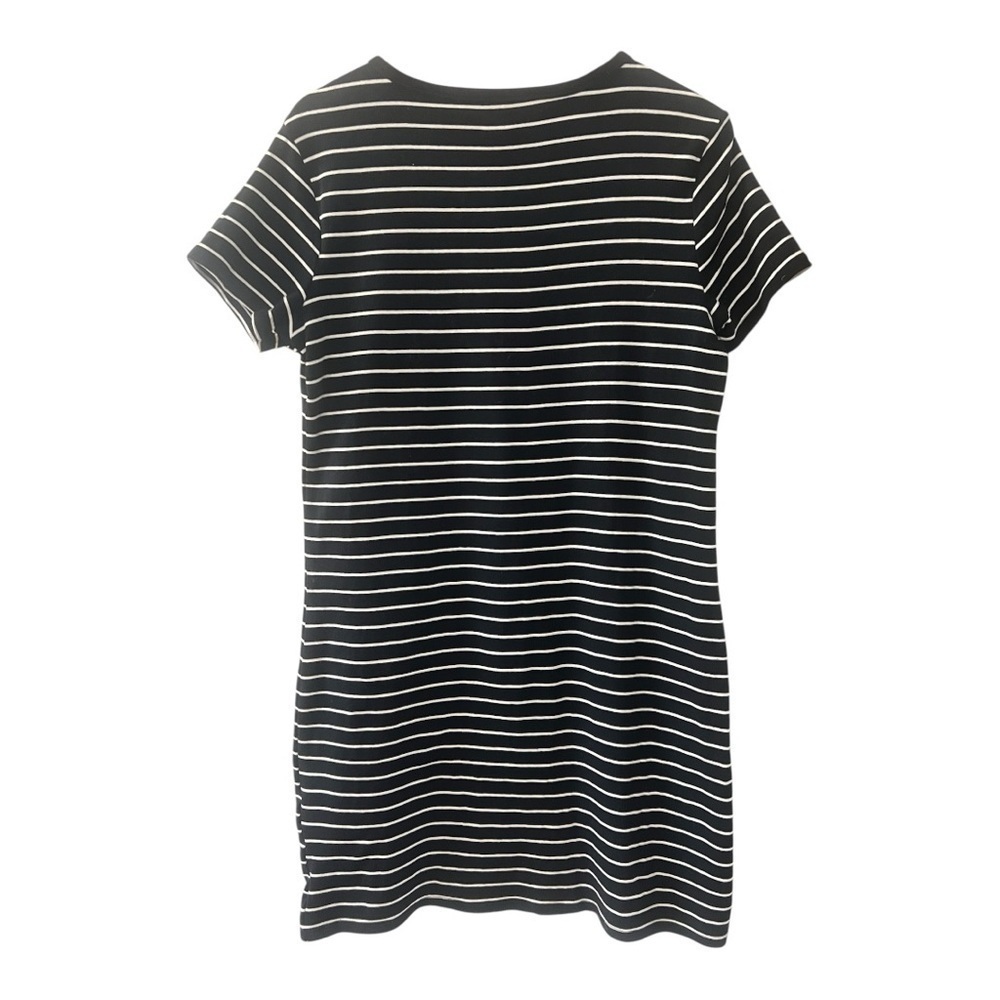 Touched by Nature Black & White Striped T-Shirt Dress size XL Women - Picture 3 of 8